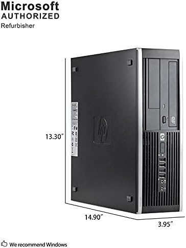 HP Elite Desktop Computer, Intel Core i5 3.1GHz, 8GB RAM, 1TB SATA HDD, Keyboard & Mouse, Wi-Fi, Dual 19in LCD Monitors (Brands Vary), DVD-ROM, Windows 10, (Renewed) - Image 3