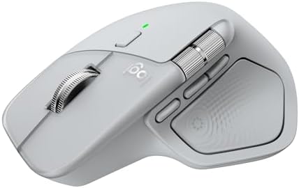 Logitech MX Master 4 Ergonomic Wireless Mouse with Haptics - Pale Gray by Unknown