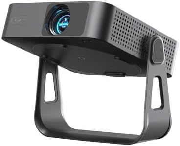 [2000 ANSI & Auto Focus]Black Smart Mini Projector with WiFi and Bluetooth, XuanPad 4K Support Movie Projector, Portable Native 1080P Outdoor Projector with 360° Stand by YouDeservetheBest