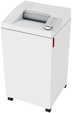 Ideal. 2604 Strip-Cut Centralized Office Paper Shredder, Continuous Operation , 27–30 Sheet Feed Capacity, 26 Gallon Bin, Shred Staples/Paper Clips/Credit Cards/CDs/DVDs, 1 HP Motor, P-2 Security by ideal