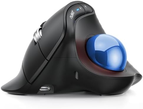 Nulea Wireless Ergonomic Vertical Trackball Mouse Thumb Control by Nulea