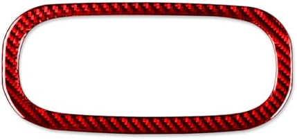 Real Soft Red Carbon Fiber Car Central Console Air Conditioning Climate Control Panel Sticker Auto Interior Decoration Accessories Compatible with Benz Smart 2016 2017 2018 2019 2020 2021 - Image 5