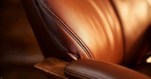 La-Z-Boy Bradley Bonded Leather Executive Chair (Roasted Chestnut) - Image 5