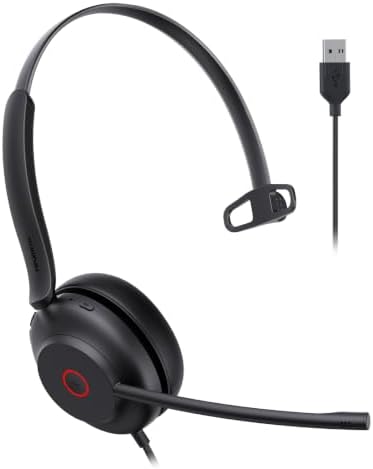 Yealink UH35 Wired Headset, USB-A, AI Noise Canceling Mic,HD Audio, On-Ear by RedefineYourWorkplace