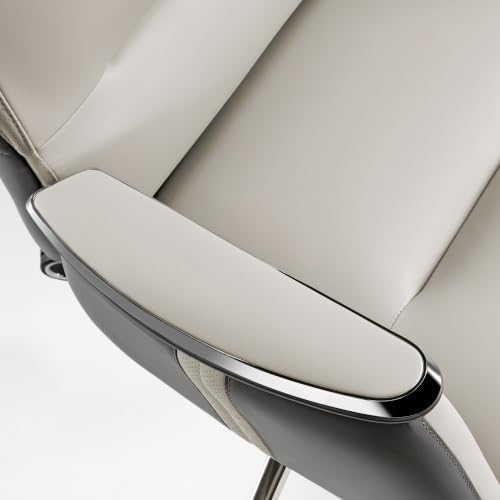 EUREKA ERGONOMIC Royal II High Back Executive Office Chair, Off-White - Image 3
