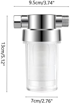 Inline Sediment Water Filter, Transparent PC Housing Washer Water Filters, PP Cotton Filtration for Shower Heater Washing Machine - Image 4
