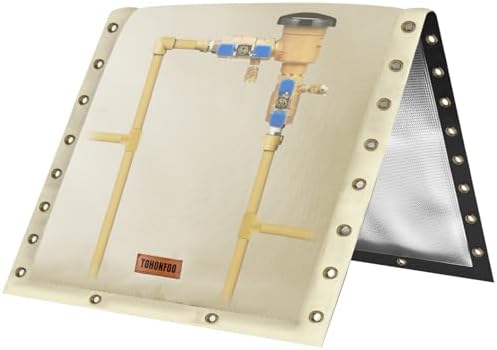 TOHONFOO 3-Way Open Backflow Preventer Pipe Cover Outside, 80"Wx70"H, Beige by TOHONFOO
