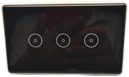 WiFi Smart Wall Touch Light Switch Glass Panel Wireless Remote Control by Smart-Life APP Anywhere Compatible with AI Alexa,Timing Function No Hub Required (1-2-3-4 Gang) (Black, Three Gang) - Image 3
