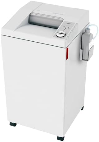 ideal. 2604 High Security Super Micro-Cut Centralized Office Paper Shredder with Automatic Oiler, Continuous Operation , 6–8 Sheet Feed Capacity, 26 Gallon Bin, 1 Horsepower Motor, P-7 Security Level by ideal