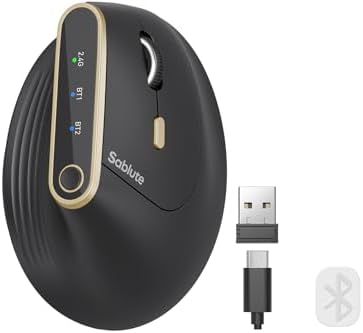 SABLUTE MAM4 Ergonomic Wireless Vertical Mouse for Medium & Large Hands by SABLUTE