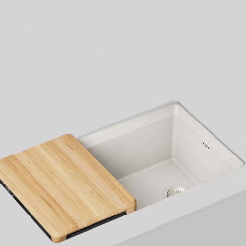 Inteos SILGRANIT 33" Single Bowl Reversible Undermount Workstation Kitchen Sink - Soft White - Image 4