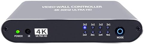 Video Wall Controller 2x2 4K UHD TV Wall Controller 1X2 2X1 1X3 3X1 1X4 4X1 Support 4K30 HDMI Input for max 4 TV Splicing Display - Image 4