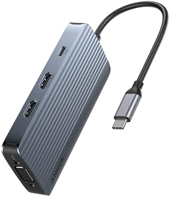 Anker USB-C Hub, 8-in-1 Multiport Ethernet Adapter with 4K@60Hz HDMI Port by Anker