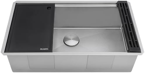 Ruvati 30-in Hex-Bottom Embossed Workstation Kitchen Sink - RVH8630 by Unknown