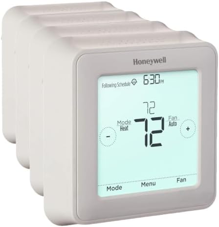 Honeywell Home 7 Day Programmable Touchscreen Thermostat, 103mmx 103mm x 103mm (Pack of 4) by HoneywellHome