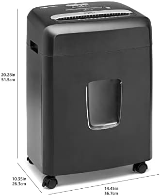 Amazon Basics 12 Sheet High Security Micro Cut Paper, Credit Card and CD Shredder with 6 Gallon Easy Emptying Bin, Casters, Black - Image 4