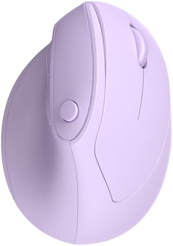 Ergonomic Mouse, USB+Bluetooth Dual Connection, Wireless Vertical Mouse for Reducing Wrist Pain, 1000/1600/2400 DPI, Ergo Mouse with Quiet Click for Windows Mac OS PC Computer Laptop, Purple by Unknown