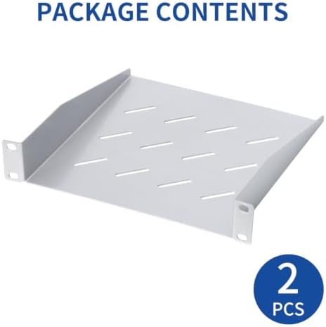 1U Server Rack Shelf, 10 Inch Vented Rack Mount Cantilever Tray, 2 Pack - Image 5