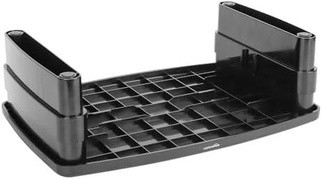 Amazon Basics Height Adjustable Monitor Stand Riser with Storage Organizer, 3-Level Stackable Design, Durable ABS Plastic, Supports up to 22lbs, for Monitors & Laptops, Black - Image 6
