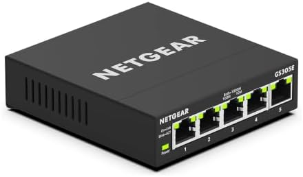 NETGEAR 5-Port Gigabit Ethernet Easy Smart Managed Network Switch (GS305E) by NETGEAR