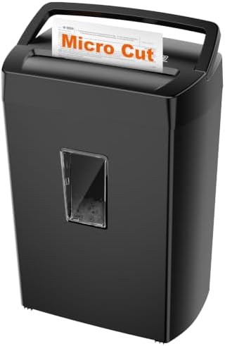 Bonsaii Micro Cut Paper Shredder, 12-Sheet, Home Office, 5.5-Gallon bin by bonsaii
