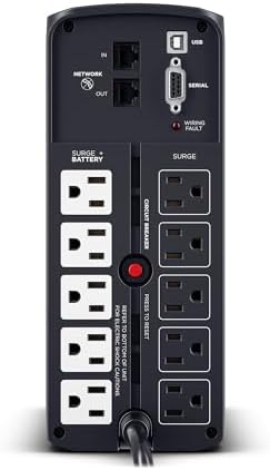 CyberPower CP1000PFCLCDTAA PFC Sinewave UPS System, 1000VA/600W, 10 Outlets, AVR, Mini Tower, TAA Certified - Image 4