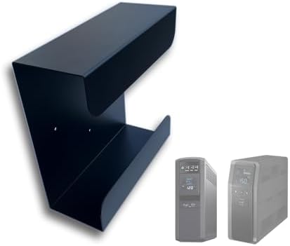 UPS Wall Mount Bracket | Single Mount Compatible with APC & CyberPower UPS Battery Backup | Heavy Duty Mounting Kit for Home Office, Server Rack | Easy Installation, Saves Floor Space (Model 143) by Unknown