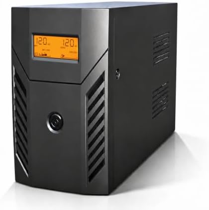 PowMr UPS 1500VA/800W, LCD, AVR, UPS Battery Backup & Surge Protector by PowMr