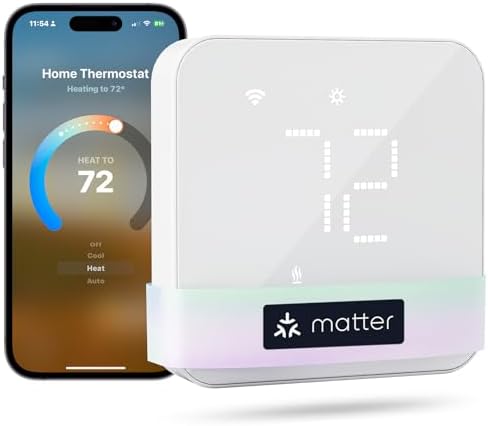 meross Matter Smart Thermostat for Home, Programmble WiFi Thermostat by meross