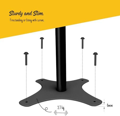 Tablet Floor Stand Compatible with 10.2" iPad 7 8 9, Rotate Lockable Metal Tablet Enclosure+Aluminum Pole+Metal Base - BSF302BT - Image 7
