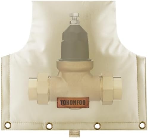 Backflow Preventer Insulation Cover for Vacuum Breaker, 21"W x 16"H, Beige by TOHONFOO