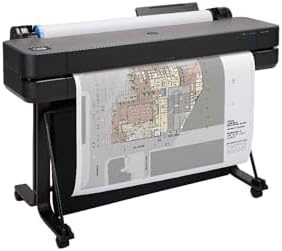 HP DesignJet T630 Large Format 36-inch Plotter Printer, with Auto Sheet Feeder, Media Bin & Stand (5HB11D) by Unknown