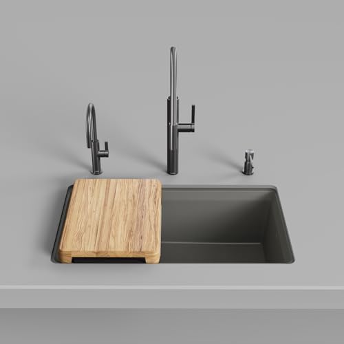 BLANCO Inteos SILGRANIT 33" Single Bowl Workstation Kitchen Sink Gray - Image 4