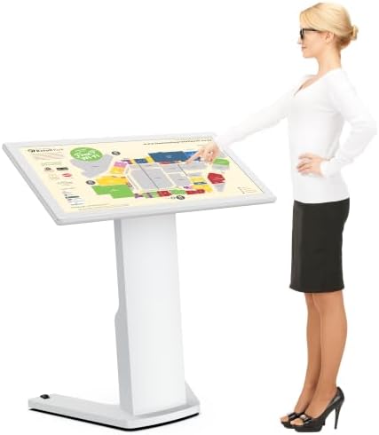 43-inch Floor Standing Self Service Kiosk with Touchscreen, 4+32GB HD 1080P 60HZ Digital Signage Display with Android 13 OS, Angle Adjustable Self-Ordering Kiosk Stand Terminal Machine by SIOXCFZ