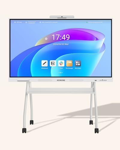 Interactive Smart Board for Classroom, 85” 8+128 GB Electronic Digital Whiteboard Built-in Google EDLA-Certified Android 14 OS - 4K Touchscreen Smartboard for Home Office School Studio Display by InteractiveBoardSpecialist