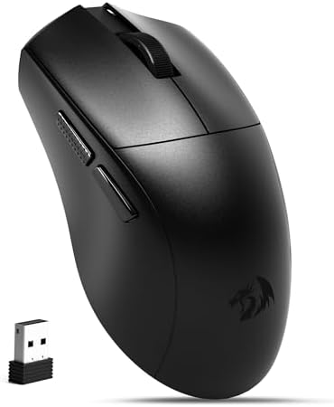 Redragon M821 Wireless Mouse Tri-Mode 54G Lightweight Black Silent Mice by REDRAGON
