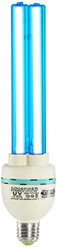 COOSPIDER 36 Watts UVC Light Bulb, UV Lamp for Basement/Storehouse/Car, E26 110V CTUV-36 (Ozone Free) by Coospider