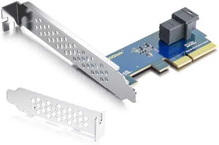 ipolex PCIe to SFF-8643 Adapter for U.2 NVMe SSD, PCIe 3.0 X4, Single SFF-8643, SAS Adapter Card Support Windows 10/2016/2019, VMware ESXi 6/7, Linux 18/20/21, REHL/Cent0S 7/8 and More by ipolexUS