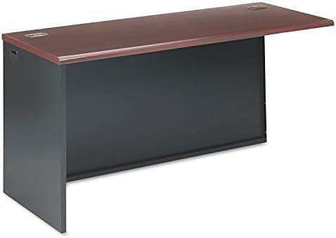 HON 38000 Series Modular Desk Ensembles-Left Return, 60"x24"x29-1/2", Mahogany/Charcoal by HON
