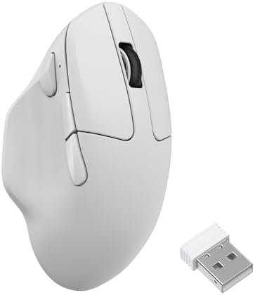 Keychron M7 8K Wireless Mouse, 30K DPI, 2.4 GHz/Bluetooth/Wired, 66g, White by Keychron