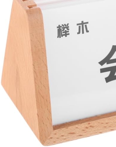 Milisten Name Plate Holder Table Sign Display V-shaped with Wood Base Acrylic Elegant Versatile and Stylish Desk Nameplate for Desk and Office Use for Meeting Room and Reception Areas - Image 3