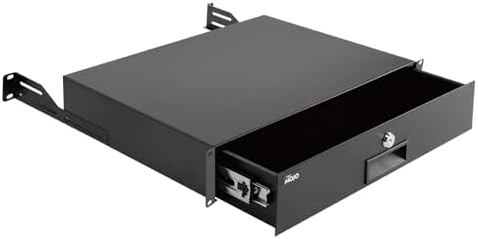 Tecmojo 2U Rack Drawer,Rack Mount Drawer for 19in Network Equipment/Server/AV Rack or Cabinet Enclosure,Sliding and Lockable Server Rack Drawer - Load-Bearing 44lb (20kg),with Cable Management Holes by Tecmojo