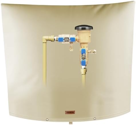 TOHONFOO Backflow Preventer Cover, Pipe Freeze Insulation, 80"Wx70"H, Beige by TOHONFOO