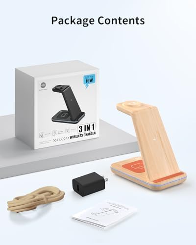 Wireless Charging Station for Apple Products: 3 in 1 Apple Wireless Charger for iPhone 16/15/14/13/12/11/SE/X Pro Max - Apple Watch Ultra/10/9/8/SE/7/6/5/4/3 - AirPods 2/3/4 Pro - Image 6