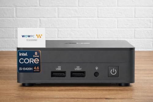 ASUS NUC 13 Pro Slim Mini PC Desktop, Intel Core i5-13420H (Up to 4.6GHz), 12GB RAM, 256GB PCIe SSD, Ultra-Quiet Design, 2 HDMI 2.1, 2 Thunderbolt, Wi-Fi 6E, Bluetooth 5.3, Windows 11 Pro by Unknown