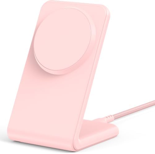 for Magsafe Charger - Magnetic Wireless Charger for iPhone 12-17, Pink by Enyneo