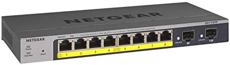 NETGEAR 10-Port PoE Gigabit Ethernet Smart Managed Network Switch (GS110TP) by NETGEAR