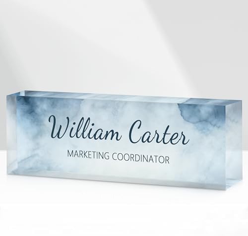 Custom Name Plate for Desk, Acrylic Desk Name Plate Personalized, Employee Appreciation Gifts, Office Desk Accessories for Woman Teacher Nurse, Coworker Gifts for Manager Assistant by DOCRAGI