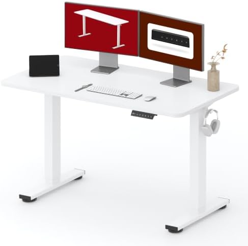 SANODESK 48''x24'' One-Piece Height Adjustable Electric Standing Desk by sanodesk