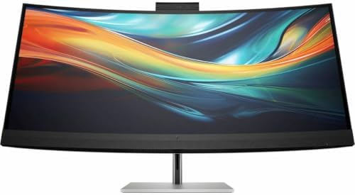 HP 7 Pro 740pm 39.7" 21:9 5K Curved IPS LCD Conferencing Monitor, Silv by Unknown